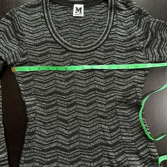Missoni black and silver chevron zig zag pattern stretchy dress SZ S - Picture 5 of 9